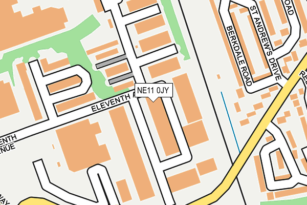 NE11 0JY map - OS OpenMap – Local (Ordnance Survey) NE11 0JY map - OS OpenMap – Local (Ordnance Survey)