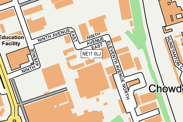 NE11 0LJ map - OS OpenMap – Local (Ordnance Survey) NE11 0LJ map - OS OpenMap – Local (Ordnance Survey)