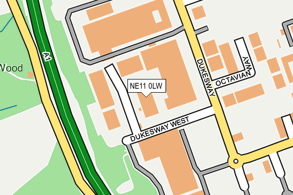 NE11 0LW map - OS OpenMap – Local (Ordnance Survey) NE11 0LW map - OS OpenMap – Local (Ordnance Survey)