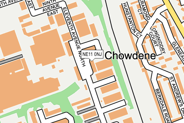 NE11 0NJ map - OS OpenMap – Local (Ordnance Survey) NE11 0NJ map - OS OpenMap – Local (Ordnance Survey)