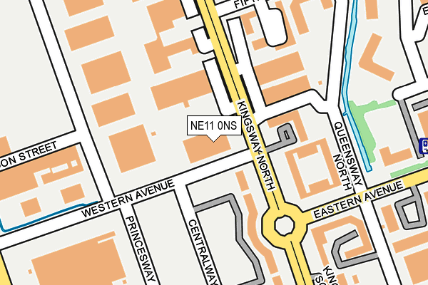 NE11 0NS map - OS OpenMap – Local (Ordnance Survey) NE11 0NS map - OS OpenMap – Local (Ordnance Survey)