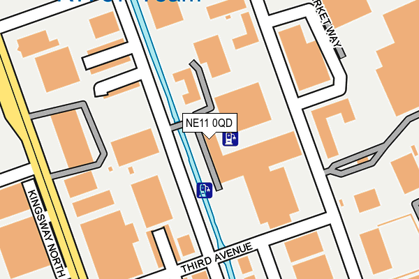 NE11 0QD map - OS OpenMap – Local (Ordnance Survey) NE11 0QD map - OS OpenMap – Local (Ordnance Survey)