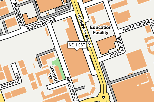 NE11 0ST map - OS OpenMap – Local (Ordnance Survey) NE11 0ST map - OS OpenMap – Local (Ordnance Survey)