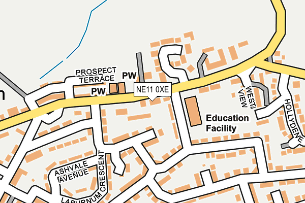 NE11 0XE map - OS OpenMap – Local (Ordnance Survey) NE11 0XE map - OS OpenMap – Local (Ordnance Survey)
