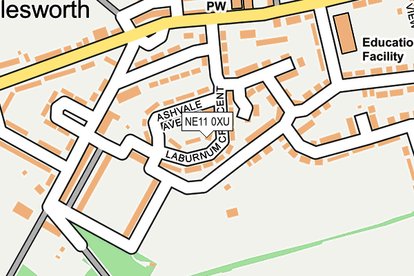 NE11 0XU map - OS OpenMap – Local (Ordnance Survey) NE11 0XU map - OS OpenMap – Local (Ordnance Survey)