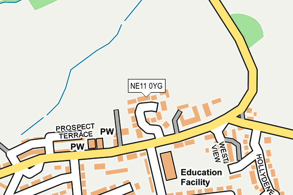 NE11 0YG map - OS OpenMap – Local (Ordnance Survey)