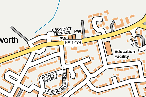 NE11 0YH map - OS OpenMap – Local (Ordnance Survey) NE11 0YH map - OS OpenMap – Local (Ordnance Survey)