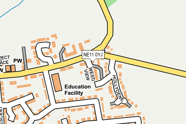 NE11 0YJ map - OS OpenMap – Local (Ordnance Survey) NE11 0YJ map - OS OpenMap – Local (Ordnance Survey)