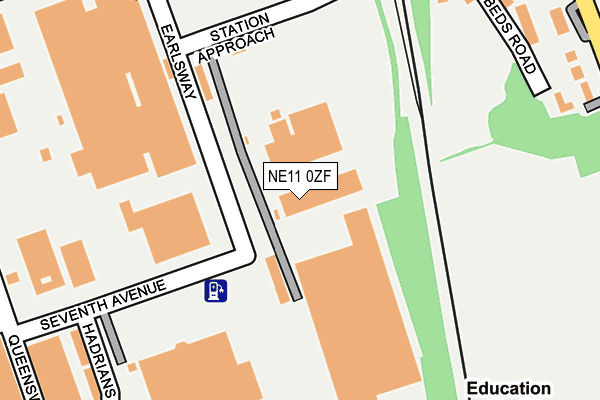 NE11 0ZF map - OS OpenMap – Local (Ordnance Survey) NE11 0ZF map - OS OpenMap – Local (Ordnance Survey)