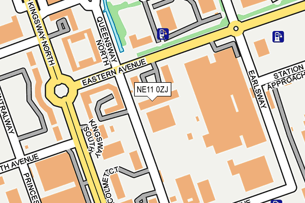 NE11 0ZJ map - OS OpenMap – Local (Ordnance Survey) NE11 0ZJ map - OS OpenMap – Local (Ordnance Survey)