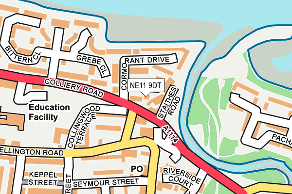 NE11 9DT map - OS OpenMap – Local (Ordnance Survey) NE11 9DT map - OS OpenMap – Local (Ordnance Survey)