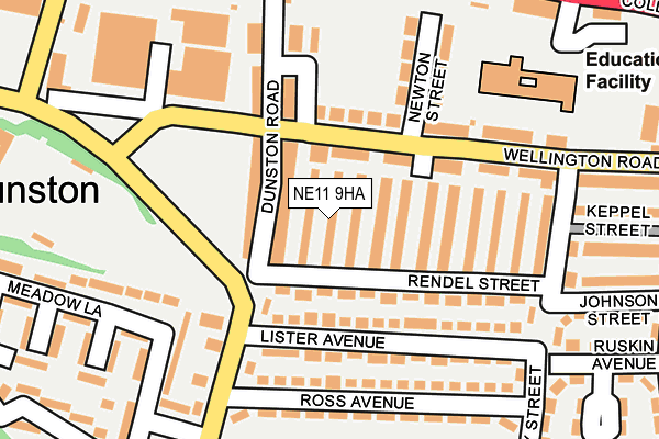 NE11 9HA map - OS OpenMap – Local (Ordnance Survey) NE11 9HA map - OS OpenMap – Local (Ordnance Survey)