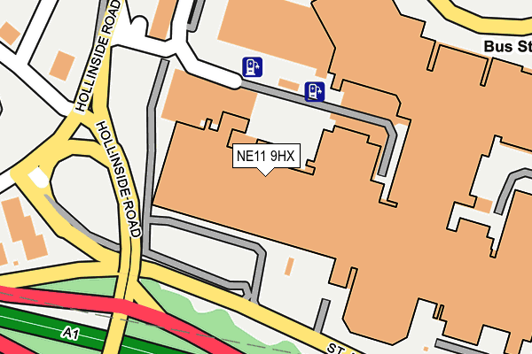 NE11 9HX map - OS OpenMap – Local (Ordnance Survey) NE11 9HX map - OS OpenMap – Local (Ordnance Survey)