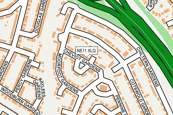 NE11 9LQ map - OS OpenMap – Local (Ordnance Survey) NE11 9LQ map - OS OpenMap – Local (Ordnance Survey)