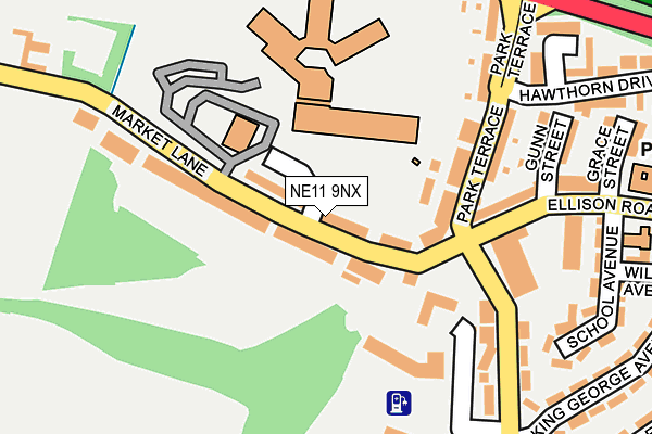 NE11 9NX map - OS OpenMap – Local (Ordnance Survey) NE11 9NX map - OS OpenMap – Local (Ordnance Survey)