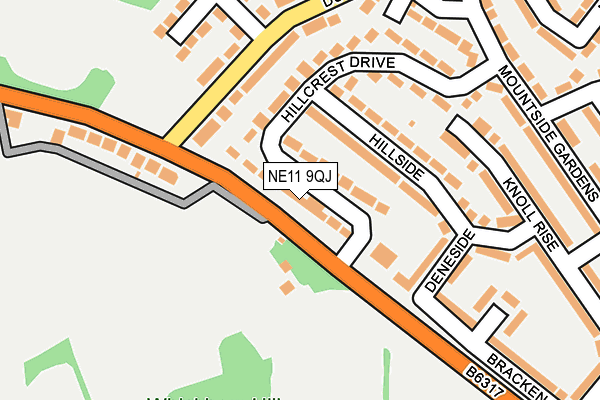 NE11 9QJ map - OS OpenMap – Local (Ordnance Survey) NE11 9QJ map - OS OpenMap – Local (Ordnance Survey)