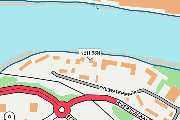 NE11 9SN map - OS OpenMap – Local (Ordnance Survey) NE11 9SN map - OS OpenMap – Local (Ordnance Survey)
