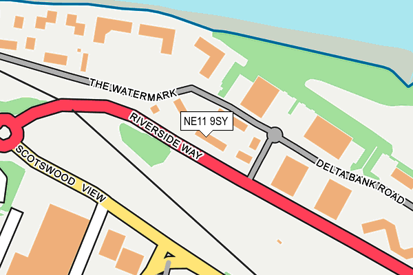 NE11 9SY map - OS OpenMap – Local (Ordnance Survey) NE11 9SY map - OS OpenMap – Local (Ordnance Survey)