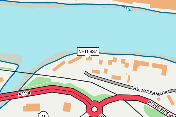 NE11 9SZ map - OS OpenMap – Local (Ordnance Survey) NE11 9SZ map - OS OpenMap – Local (Ordnance Survey)