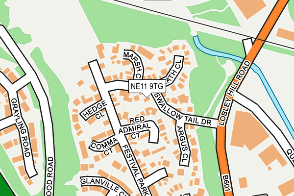 NE11 9TG map - OS OpenMap – Local (Ordnance Survey) NE11 9TG map - OS OpenMap – Local (Ordnance Survey)