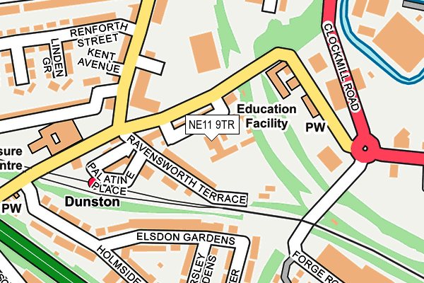 NE11 9TR map - OS OpenMap – Local (Ordnance Survey) NE11 9TR map - OS OpenMap – Local (Ordnance Survey)