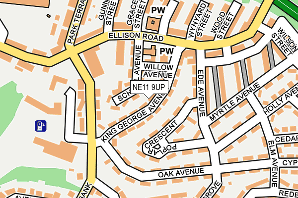 NE11 9UP map - OS OpenMap – Local (Ordnance Survey) NE11 9UP map - OS OpenMap – Local (Ordnance Survey)