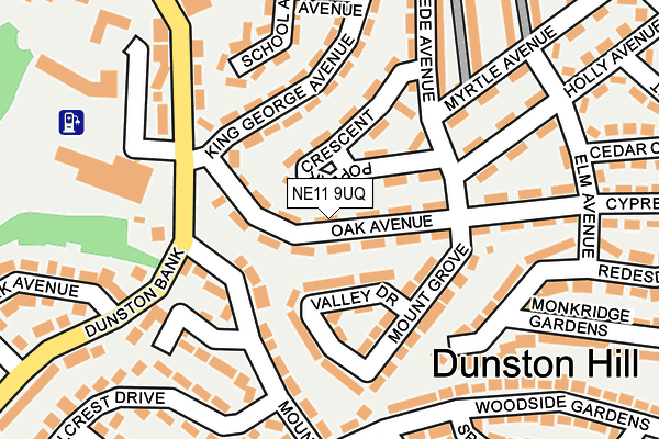 NE11 9UQ map - OS OpenMap – Local (Ordnance Survey) NE11 9UQ map - OS OpenMap – Local (Ordnance Survey)