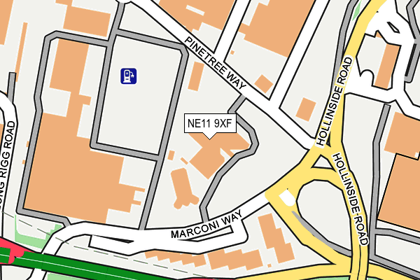 NE11 9XF map - OS OpenMap – Local (Ordnance Survey) NE11 9XF map - OS OpenMap – Local (Ordnance Survey)