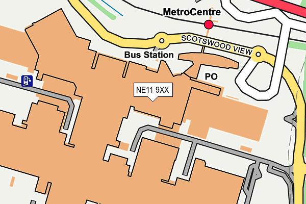 NE11 9XX map - OS OpenMap – Local (Ordnance Survey) NE11 9XX map - OS OpenMap – Local (Ordnance Survey)