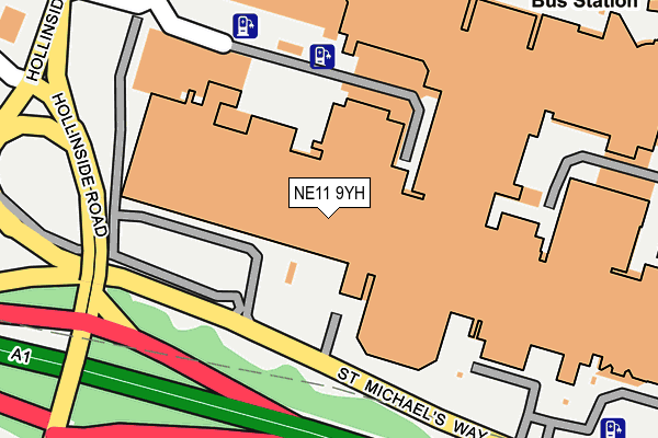 NE11 9YH map - OS OpenMap – Local (Ordnance Survey) NE11 9YH map - OS OpenMap – Local (Ordnance Survey)