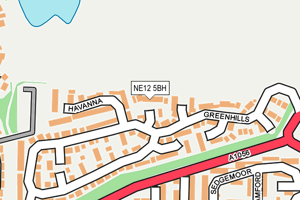 NE12 5BH map - OS OpenMap – Local (Ordnance Survey) NE12 5BH map - OS OpenMap – Local (Ordnance Survey)