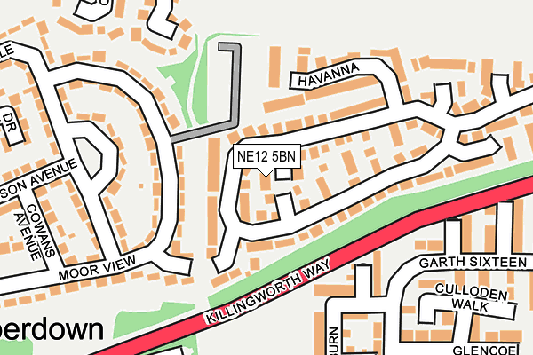 NE12 5BN map - OS OpenMap – Local (Ordnance Survey) NE12 5BN map - OS OpenMap – Local (Ordnance Survey)