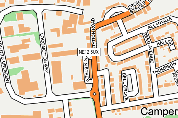 NE12 5UX map - OS OpenMap – Local (Ordnance Survey) NE12 5UX map - OS OpenMap – Local (Ordnance Survey)