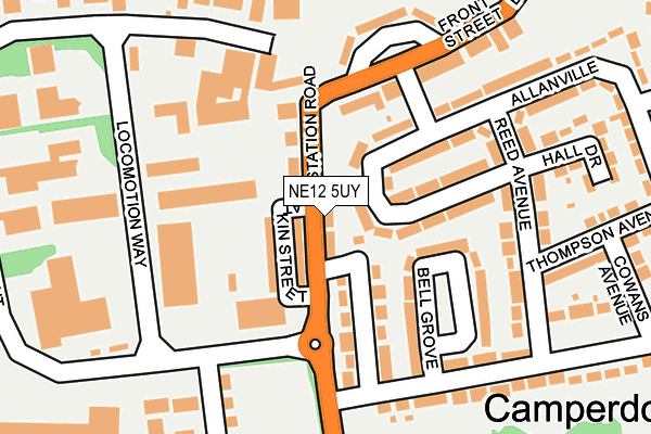 NE12 5UY map - OS OpenMap – Local (Ordnance Survey) NE12 5UY map - OS OpenMap – Local (Ordnance Survey)