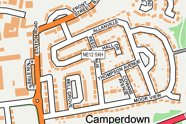 NE12 5XH map - OS OpenMap – Local (Ordnance Survey) NE12 5XH map - OS OpenMap – Local (Ordnance Survey)