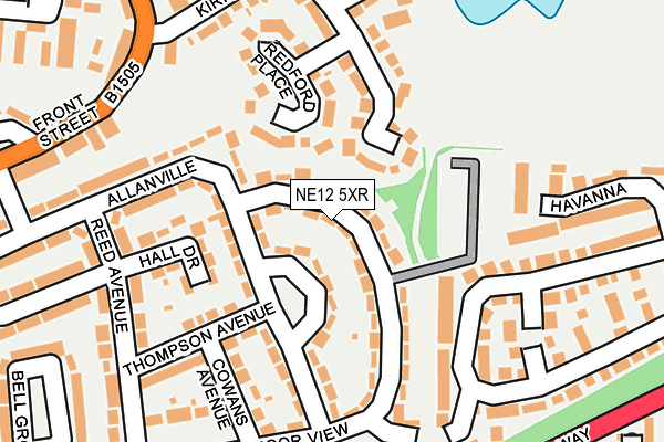 NE12 5XR map - OS OpenMap – Local (Ordnance Survey) NE12 5XR map - OS OpenMap – Local (Ordnance Survey)