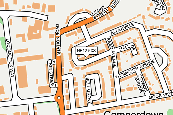 NE12 5XS map - OS OpenMap – Local (Ordnance Survey) NE12 5XS map - OS OpenMap – Local (Ordnance Survey)