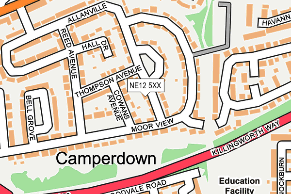 NE12 5XX map - OS OpenMap – Local (Ordnance Survey) NE12 5XX map - OS OpenMap – Local (Ordnance Survey)