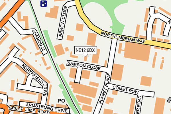 NE12 6DX map - OS OpenMap – Local (Ordnance Survey) NE12 6DX map - OS OpenMap – Local (Ordnance Survey)