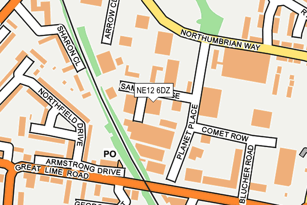 NE12 6DZ map - OS OpenMap – Local (Ordnance Survey) NE12 6DZ map - OS OpenMap – Local (Ordnance Survey)