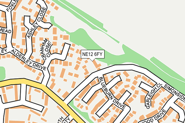 NE12 6FY map - OS OpenMap – Local (Ordnance Survey) NE12 6FY map - OS OpenMap – Local (Ordnance Survey)