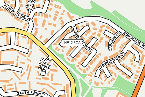 NE12 6GA map - OS OpenMap – Local (Ordnance Survey) NE12 6GA map - OS OpenMap – Local (Ordnance Survey)