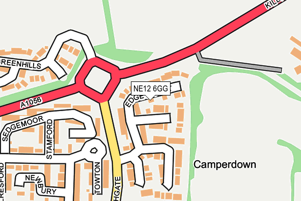 NE12 6GG map - OS OpenMap – Local (Ordnance Survey) NE12 6GG map - OS OpenMap – Local (Ordnance Survey)
