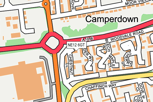 NE12 6GT map - OS OpenMap – Local (Ordnance Survey) NE12 6GT map - OS OpenMap – Local (Ordnance Survey)