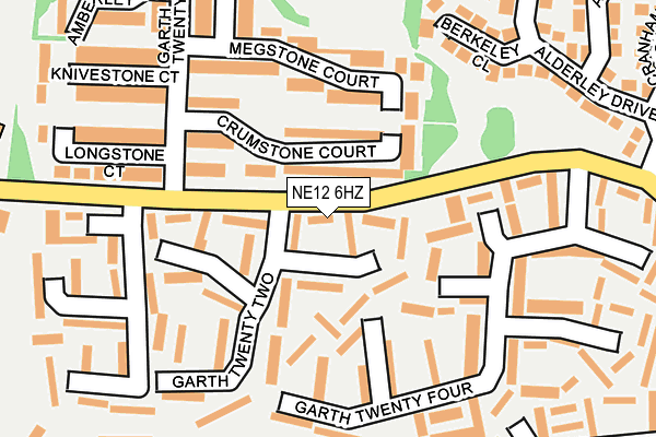 NE12 6HZ map - OS OpenMap – Local (Ordnance Survey)