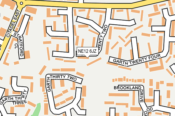 NE12 6JZ map - OS OpenMap – Local (Ordnance Survey)