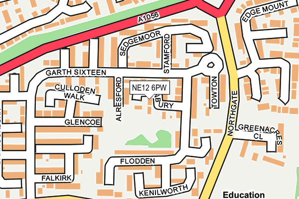 NE12 6PW map - OS OpenMap – Local (Ordnance Survey) NE12 6PW map - OS OpenMap – Local (Ordnance Survey)