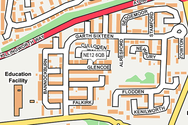 NE12 6QB map - OS OpenMap – Local (Ordnance Survey) NE12 6QB map - OS OpenMap – Local (Ordnance Survey)