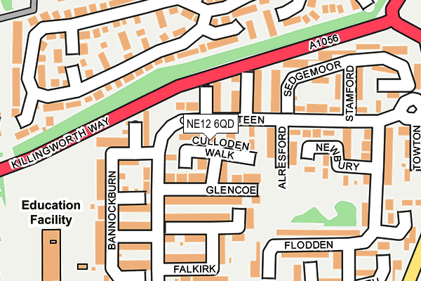 NE12 6QD map - OS OpenMap – Local (Ordnance Survey) NE12 6QD map - OS OpenMap – Local (Ordnance Survey)
