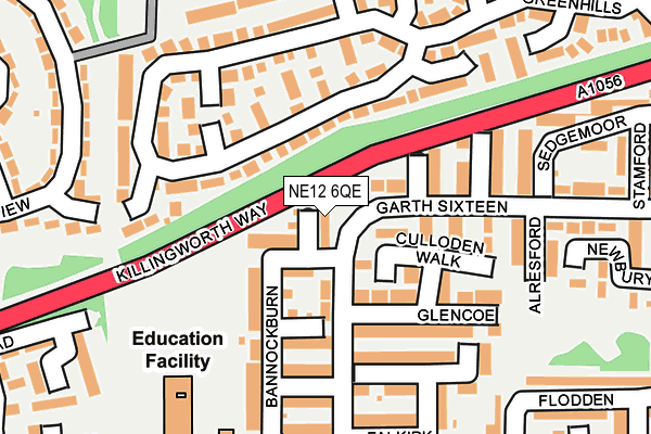 NE12 6QE map - OS OpenMap – Local (Ordnance Survey) NE12 6QE map - OS OpenMap – Local (Ordnance Survey)